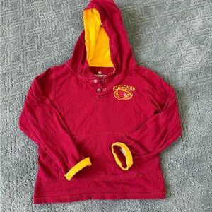 Colosseum Red Kids Hooded Pullover with Gold Lining 4T